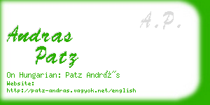 andras patz business card